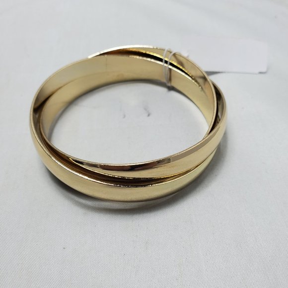 New York & Company gold trinity 3pc bangle bracelet set - Picture 1 of 6